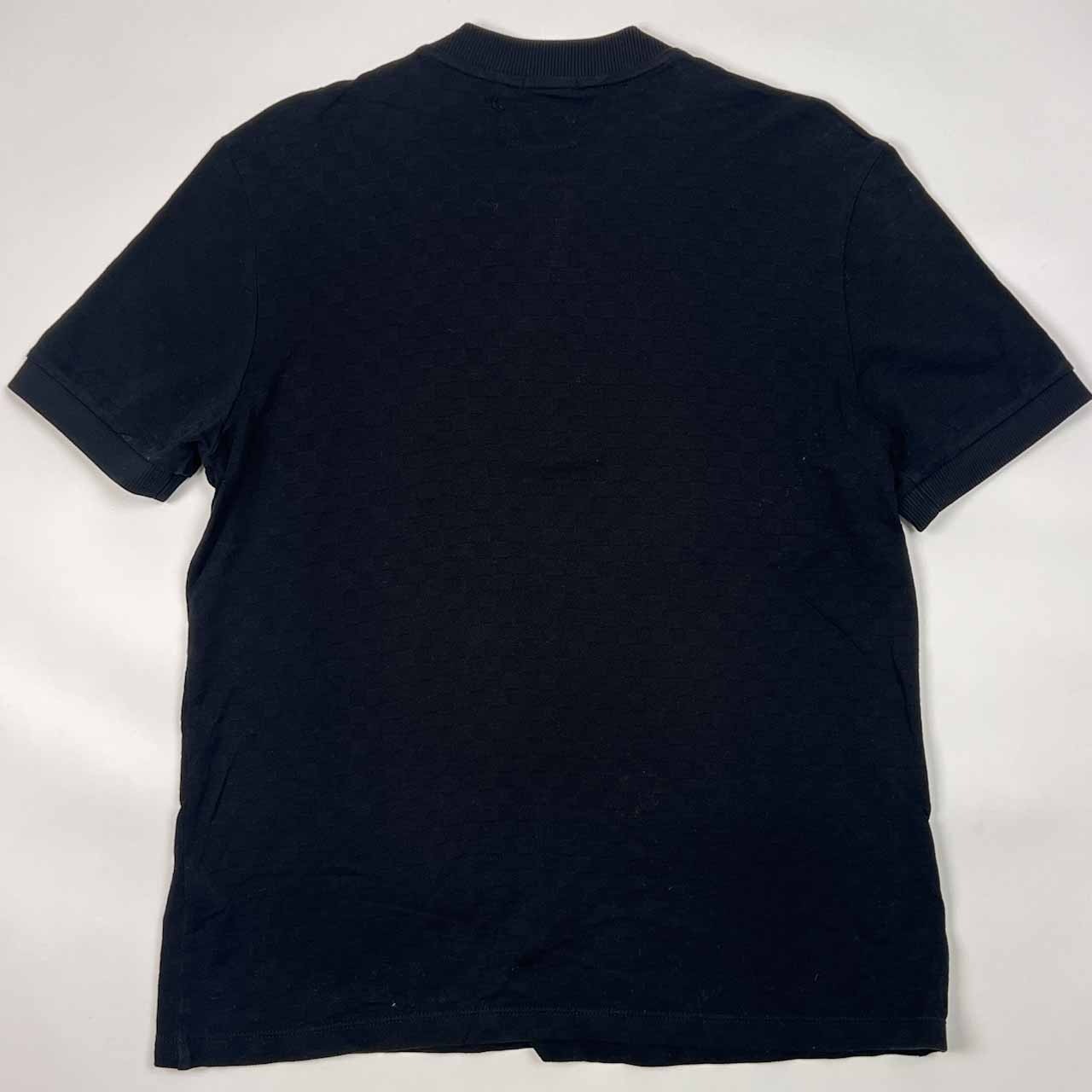 BOSS ボス SLIM FIT MERCERISED ハーフジップ 半袖シャツ INT L/ブラック メンズ