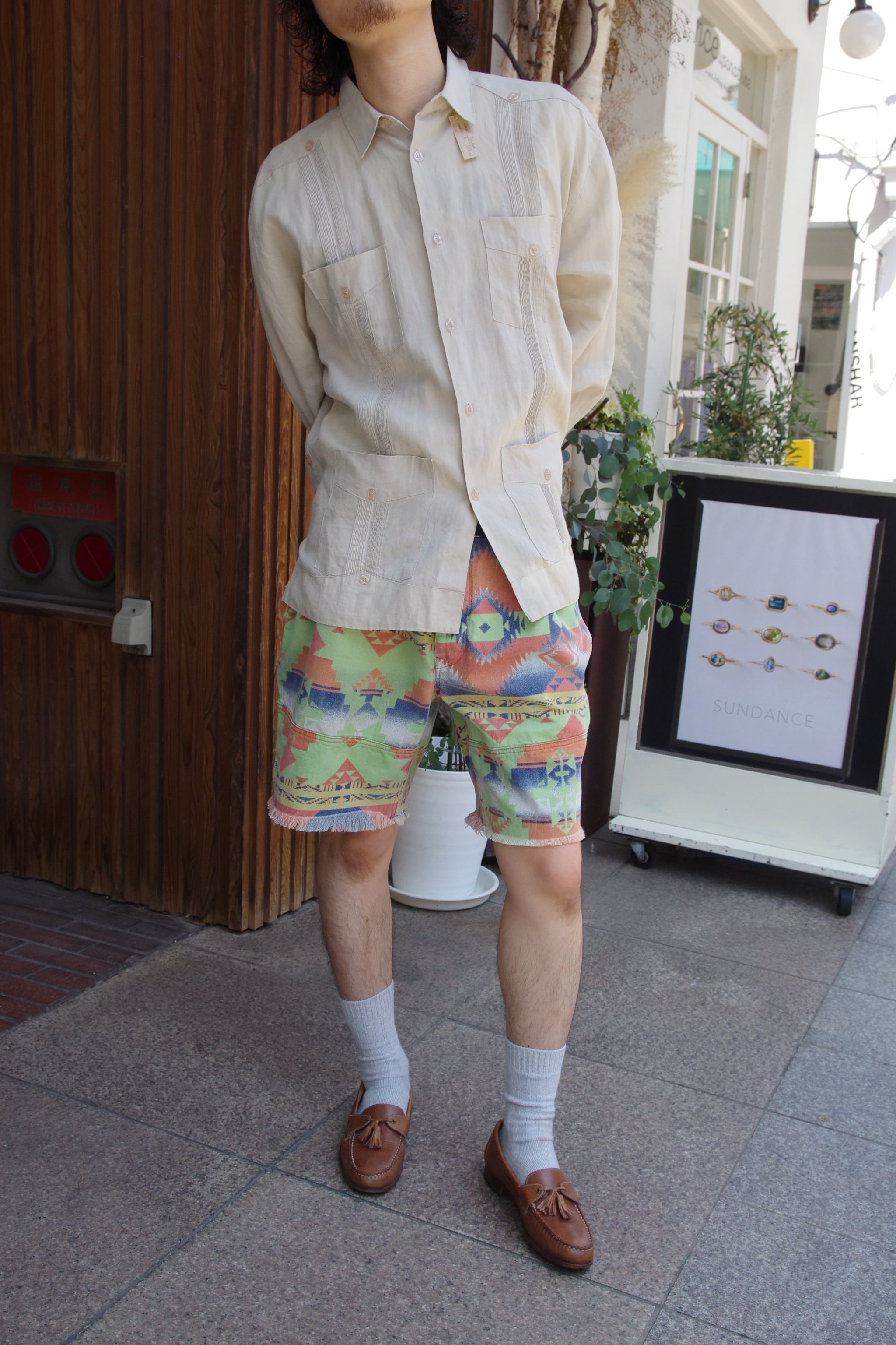 Remodel】Polo Ralph Lauren ネイティブ柄 ショートパンツ メンズW42