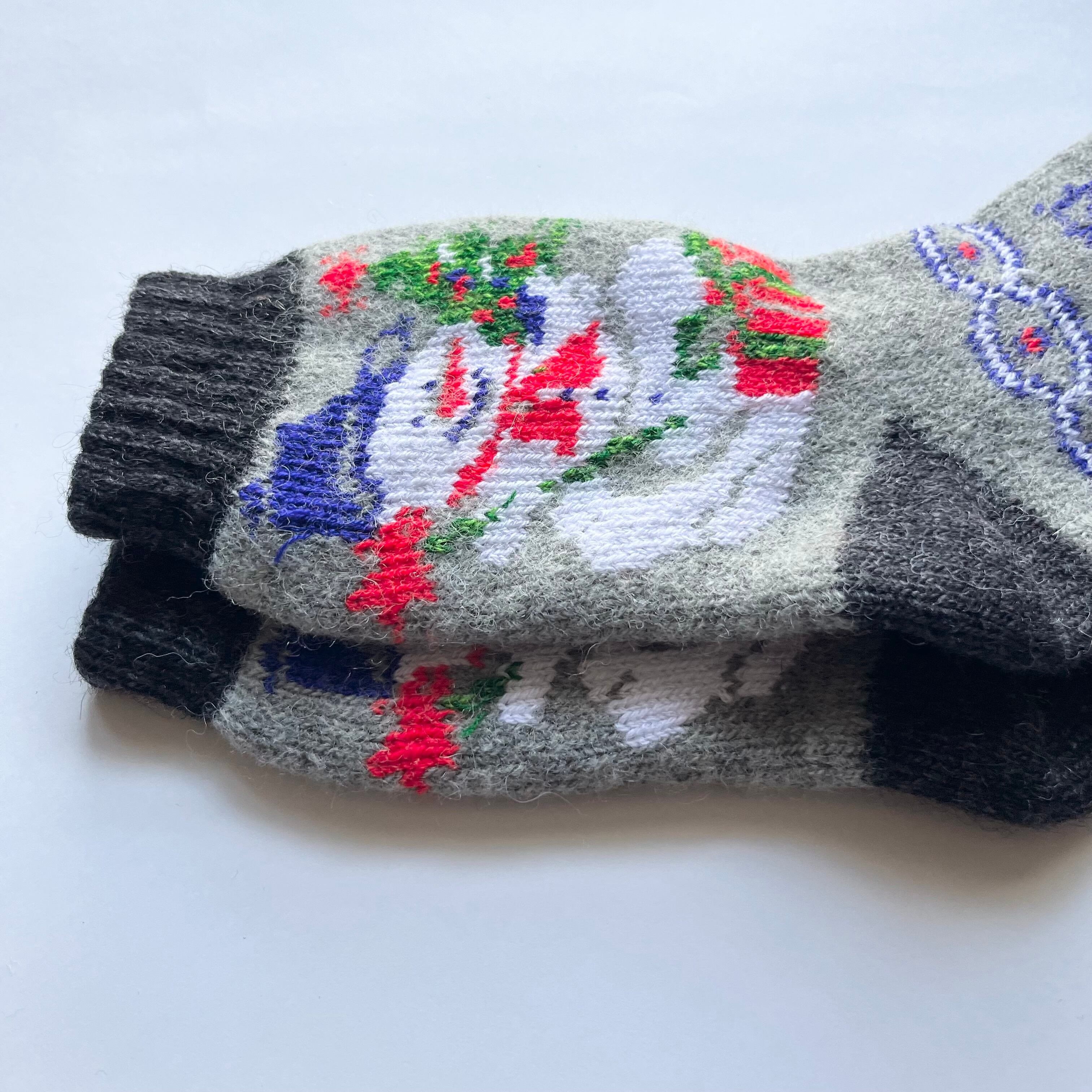 ウクライナ支援/ウールソックス(スノーマン柄)