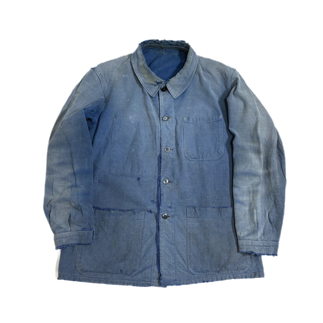 50s フランス ヴィンテージ Vポケ ワークジャケット 52 コックジャケット 50s フランス ヴィンテージ Vポケ ワークジャケット 52 コック