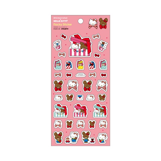 【ロット販売】【10入】くまのがっこうサンリオフロッキーシールピンク(8819666)