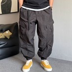 Side Pocket Cropped Wide Cargo Pants ◇4color H0851