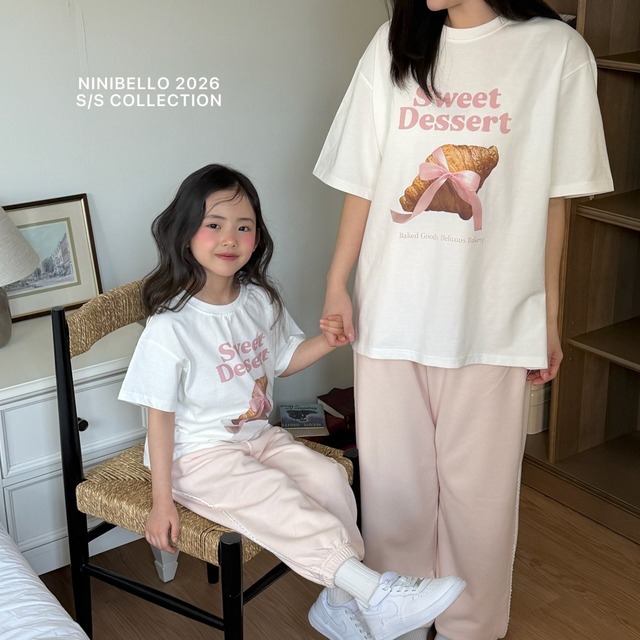 【即納】<ninibello>  (adult) Scoop short sleeve T