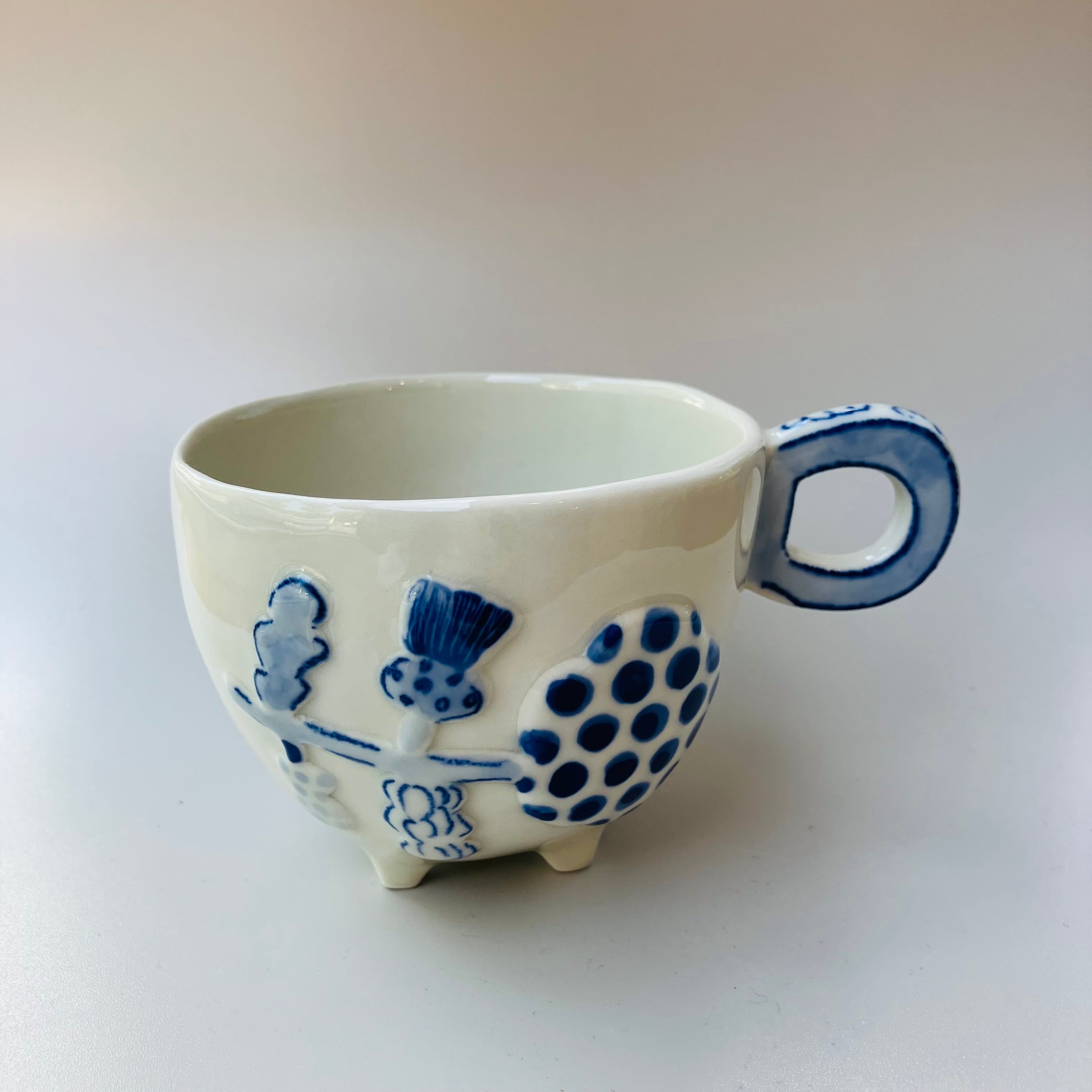 手付きトコトコマグカップ ボタニカルA atelier chie 砥部焼