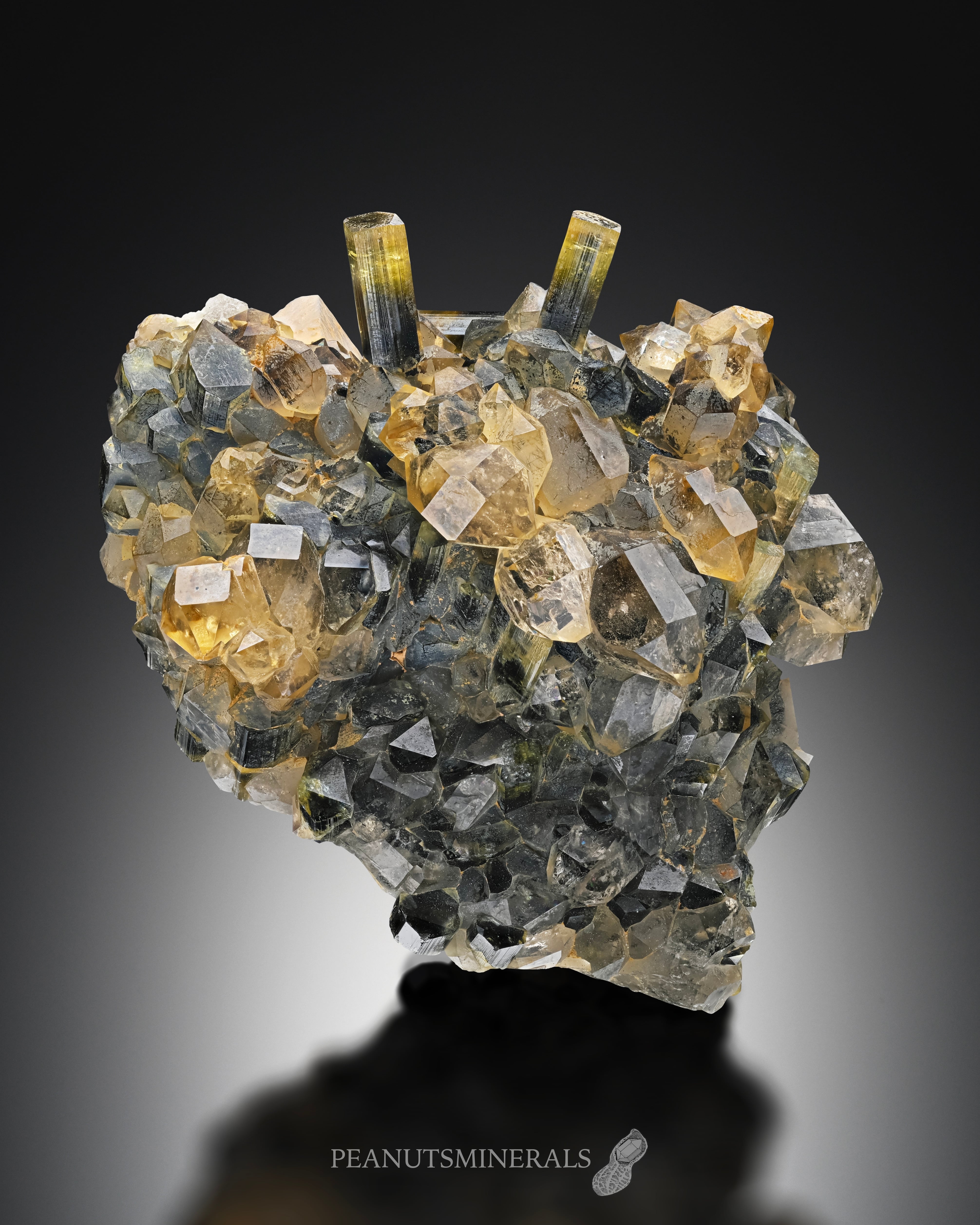 【yu】ノルウェー産ライトスモーキークォーツ ルベライト / クォーツ / スモーキークォーツ【Rubellite with Quartz