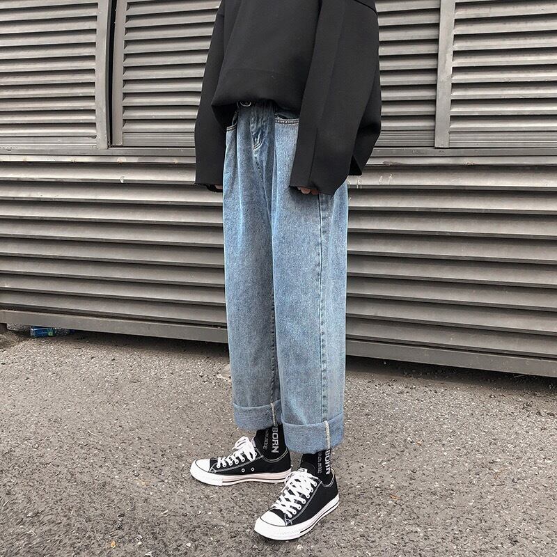 全1色 デニム パンツ ストレート カジュアル 無地 おしゃれ