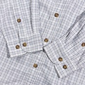 TARAS BOULBA タラスブルバ チェック 長袖シャツ ワークシャツ L/水色 ブルー系 メンズ アシックス製 アウトドア