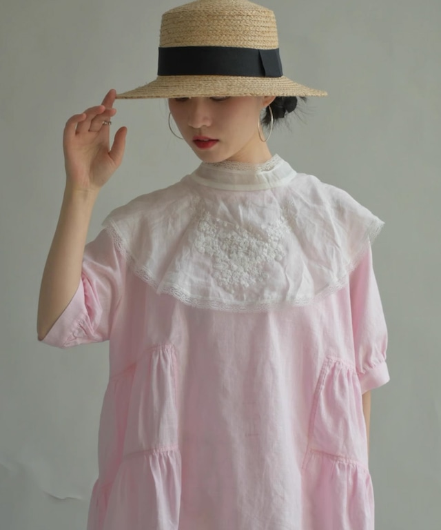 ラミー刺繍カラーショール(つけ襟) 24PS219