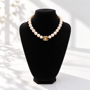 【CHANEL】シャネル ヴィンテージ ココマーク パール ネックレス