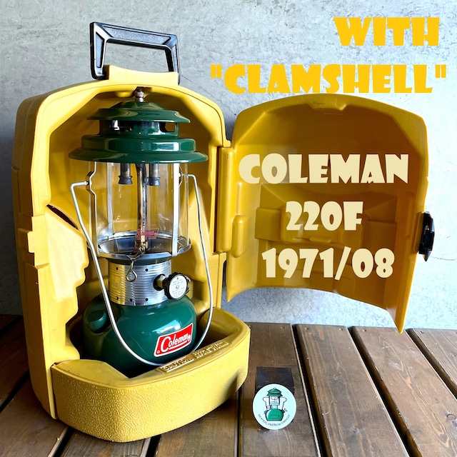 コールマン 220F前期 パテペン 1970年5月製造 ツーマントル ランタン COLEMAN ビンテージ パイレックスグローブ 完全分解清掃メンテナンス済み 70年代 点火確認済