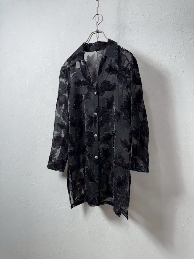sheer design shirt Vintage