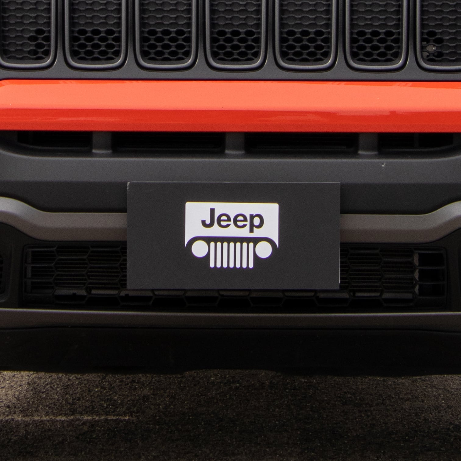 パーツ kou-olllllllo-429 撮影用ナンバープレート隠し Jeep ジープ olllllllo 文字白