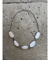 Silver 925 shell chain necklace-4570-3