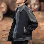 ボタンフロント ヒップ丈ジャケット af0387