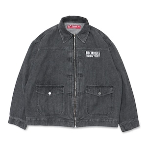 デニムジップジャケット /HIDEANDSEEK(ハイドアンドシーク) / DENIM ZIP JACKET(BLACK USEDWASH)(HJ-120123)