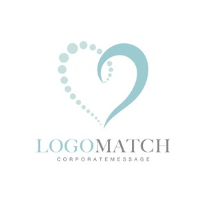 優しく繋がるハートのロゴ