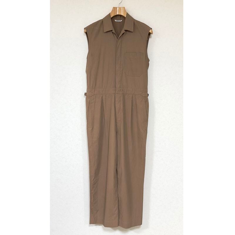 AURALEE オーラリー FINX HARD TWIST GABARDINE SLEEVELESS JUMPSUIT 