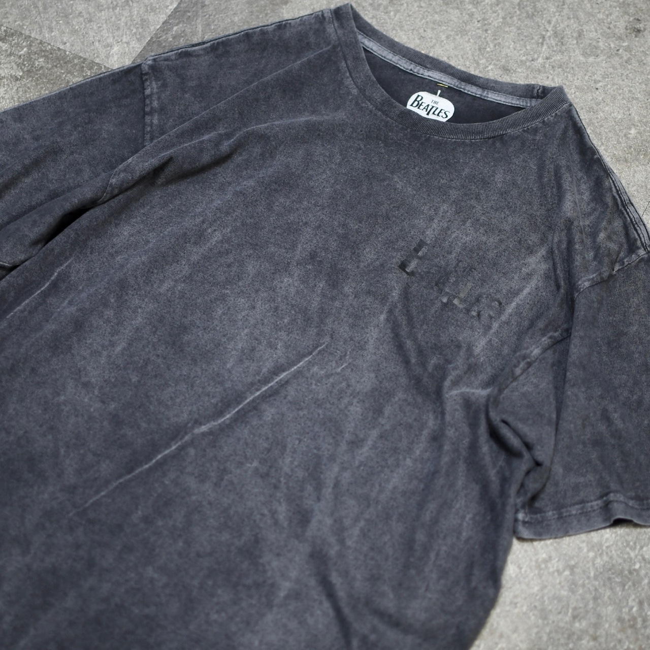 THE BEATLES black bird fade print tee