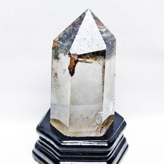 ガーデンクォーツ 六角柱 台座付属 一点物 152-3872