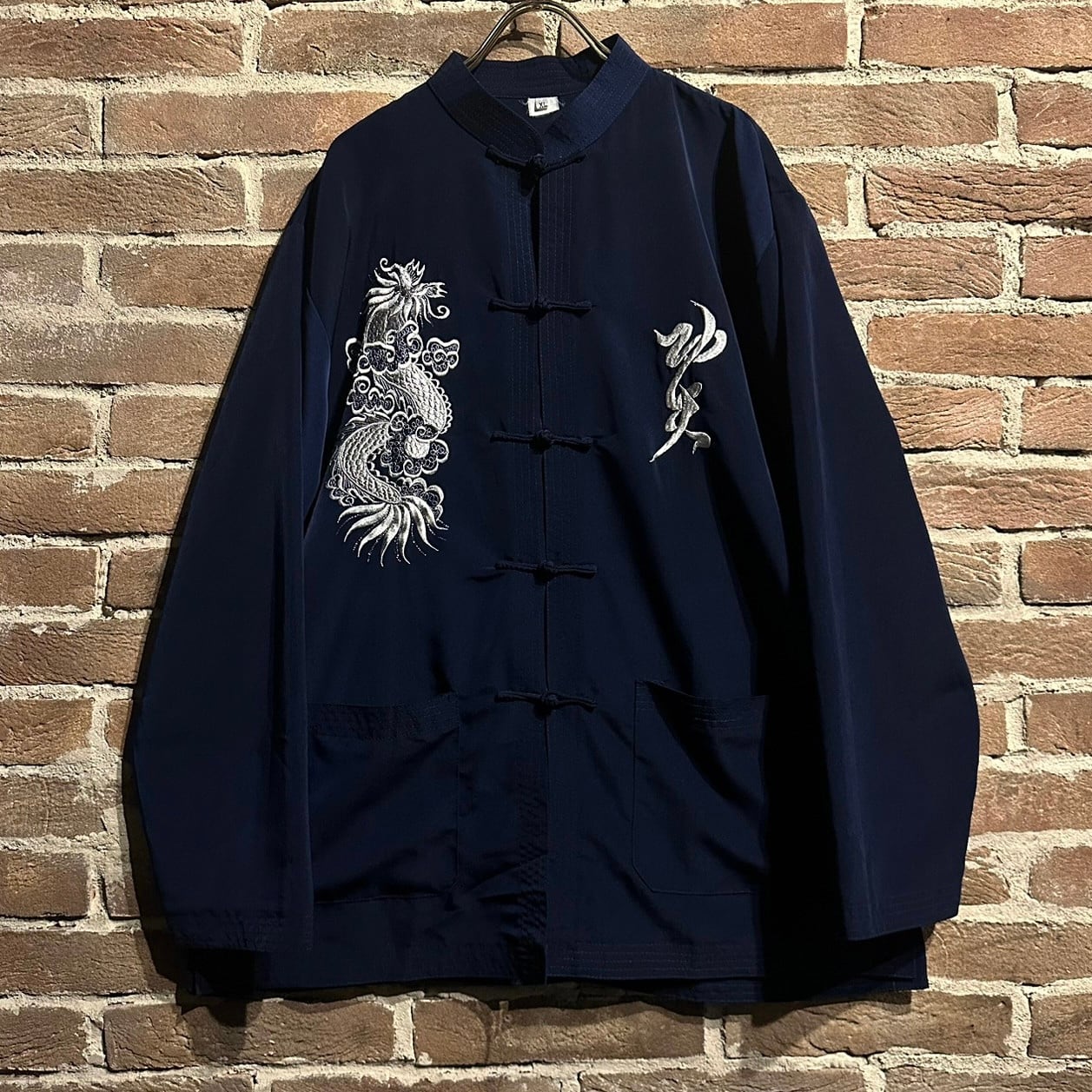 Caka act3】Dragon Embroidery Vintage Loose China Shirt | Caka(カカ