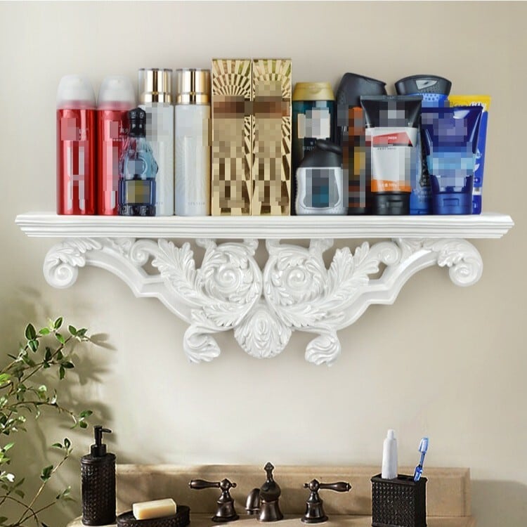 ウォールラック 壁掛け収納 猫脚風 ロココ調ヨーロピアンインテリア