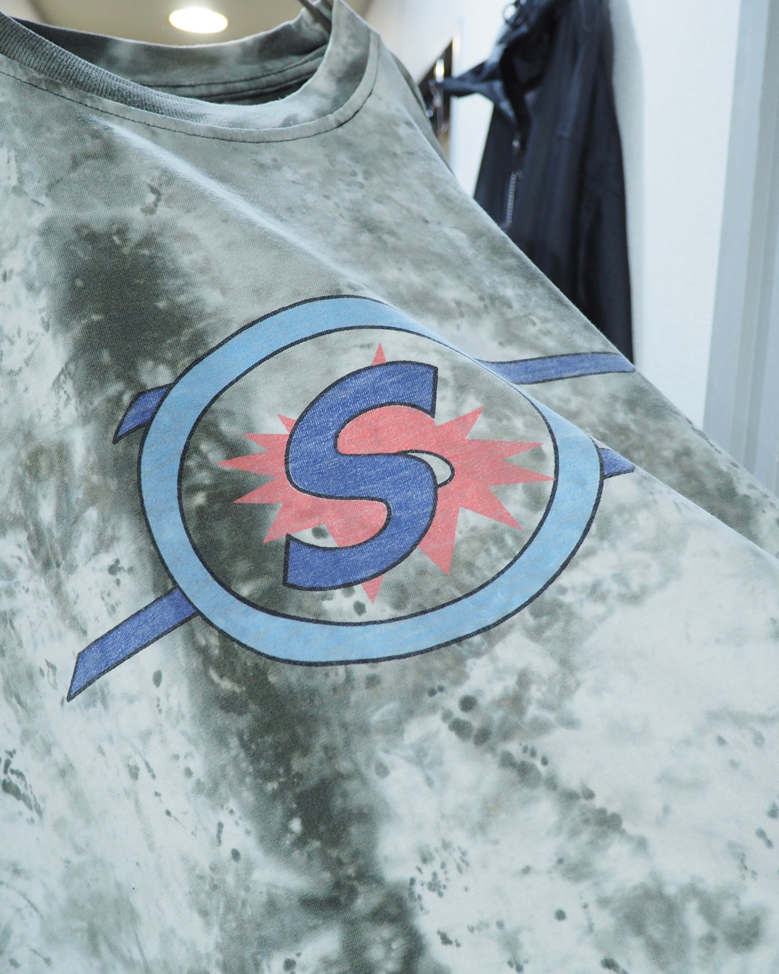 1990s ” Savvy ” Over Dyed × Logo printed vintage loose SS Tee