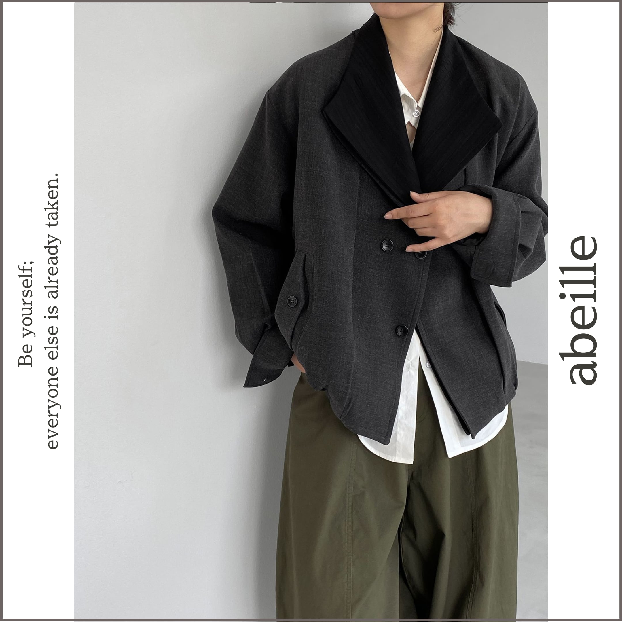 large lapel blouson 14699