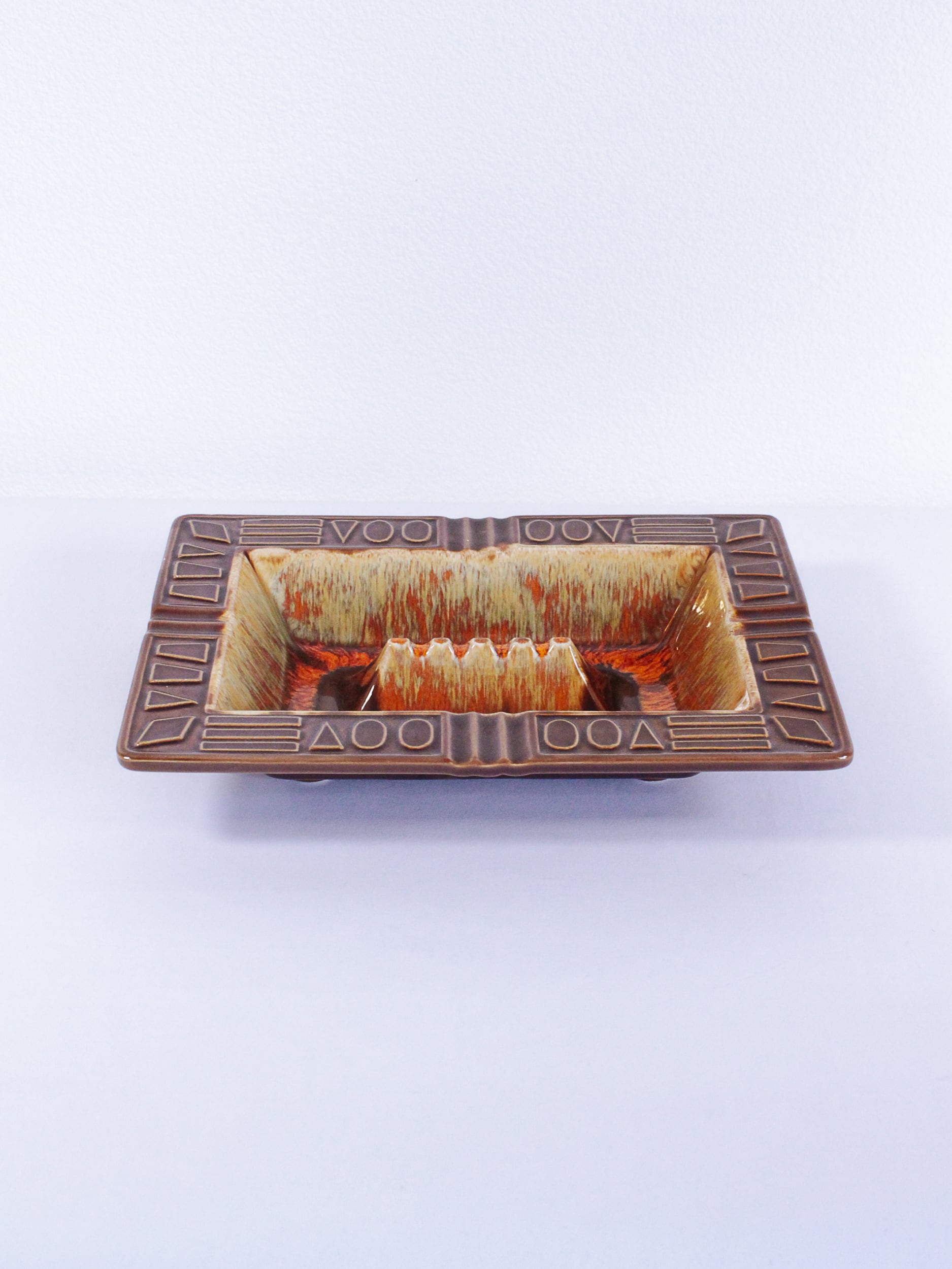 1970s Geometric Ceramic Catch-All Tray