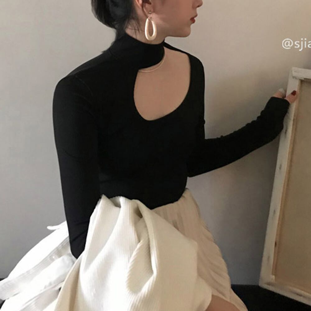 ホルタースリムTシャツ レディース ロング ビッグFスモールZ韓国37340746345