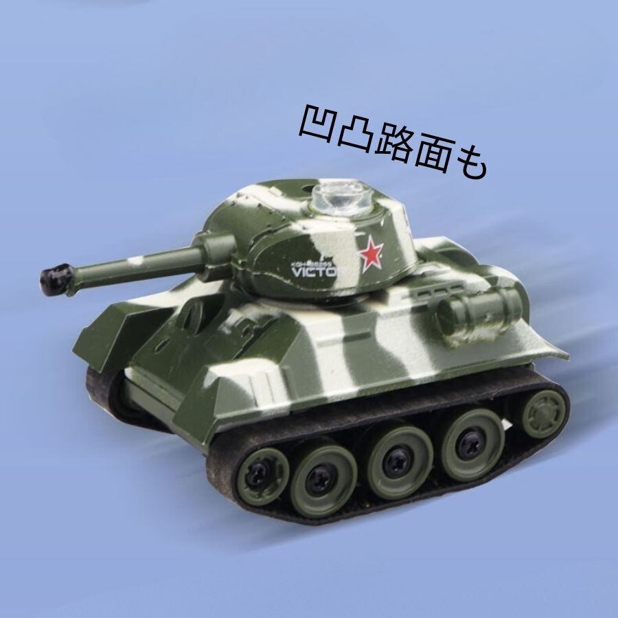 ミニラジコン戦車 手のひらサイズ 2.4GHz 360度回転 キャタピラ駆動