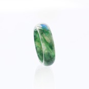 【17.5号】天然翡翠リング くり抜き甲丸リング A貨翡翠 jd_rg1183