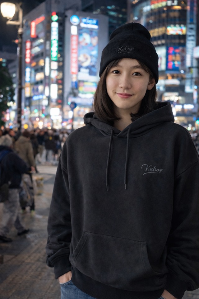 XHL × KEBOZ コラボレーションフーディー（ブラック）