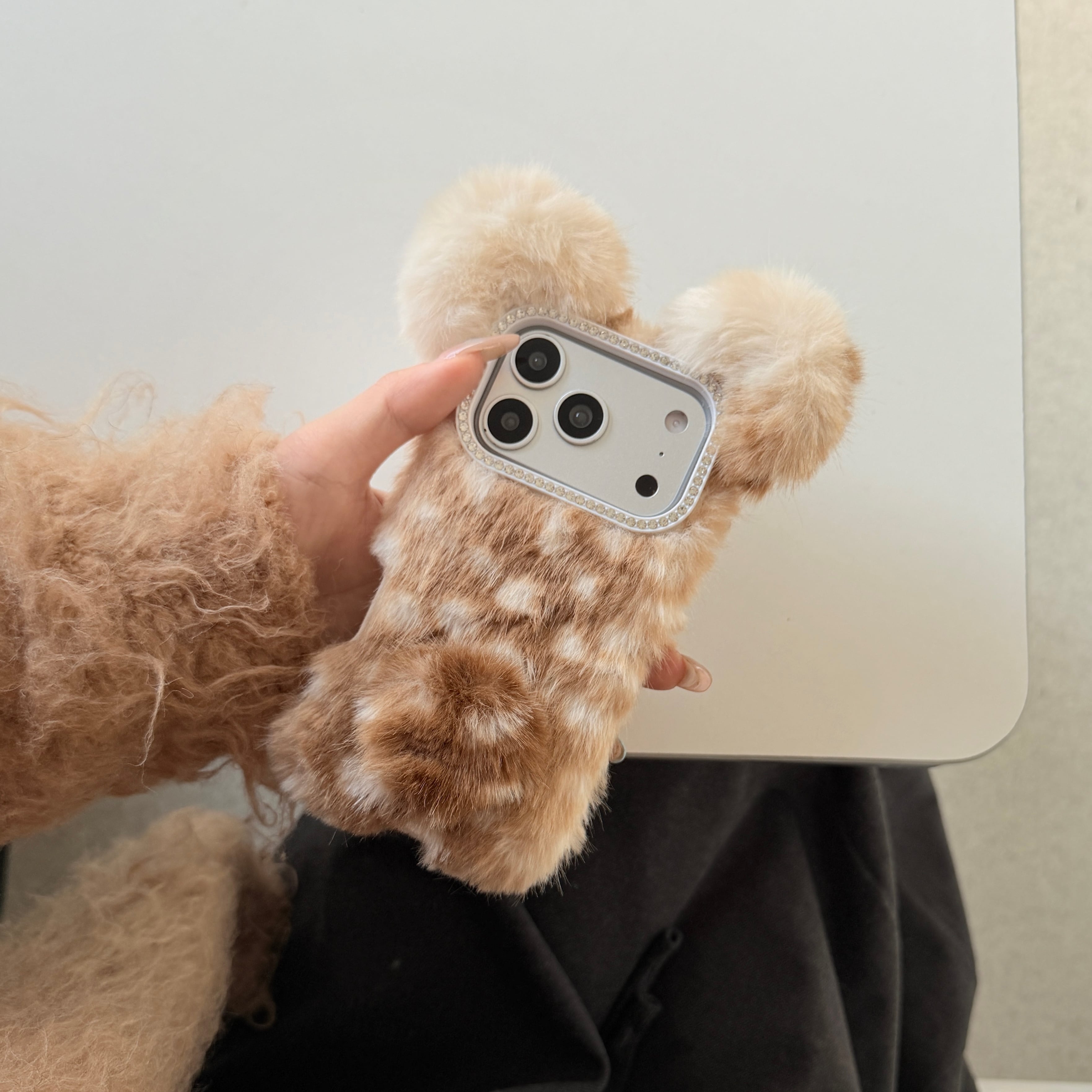 もこもこ かわいい ケース ぬいぐるみ 0 ふわふわ 1 2 3 iPhone iphone