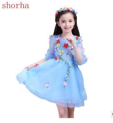 【新作】【送料無料】 ベビーガールドレスセブンポイントスリーブキッズドレス服ノヴァフローラルベビーガールドレスキッドガールドレス2017子供 花柄 AL expec484923023460