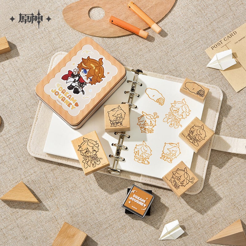 原神 星稚夢旅シリーズ スタンプセット フリーナ コロンビーナ 鍾離