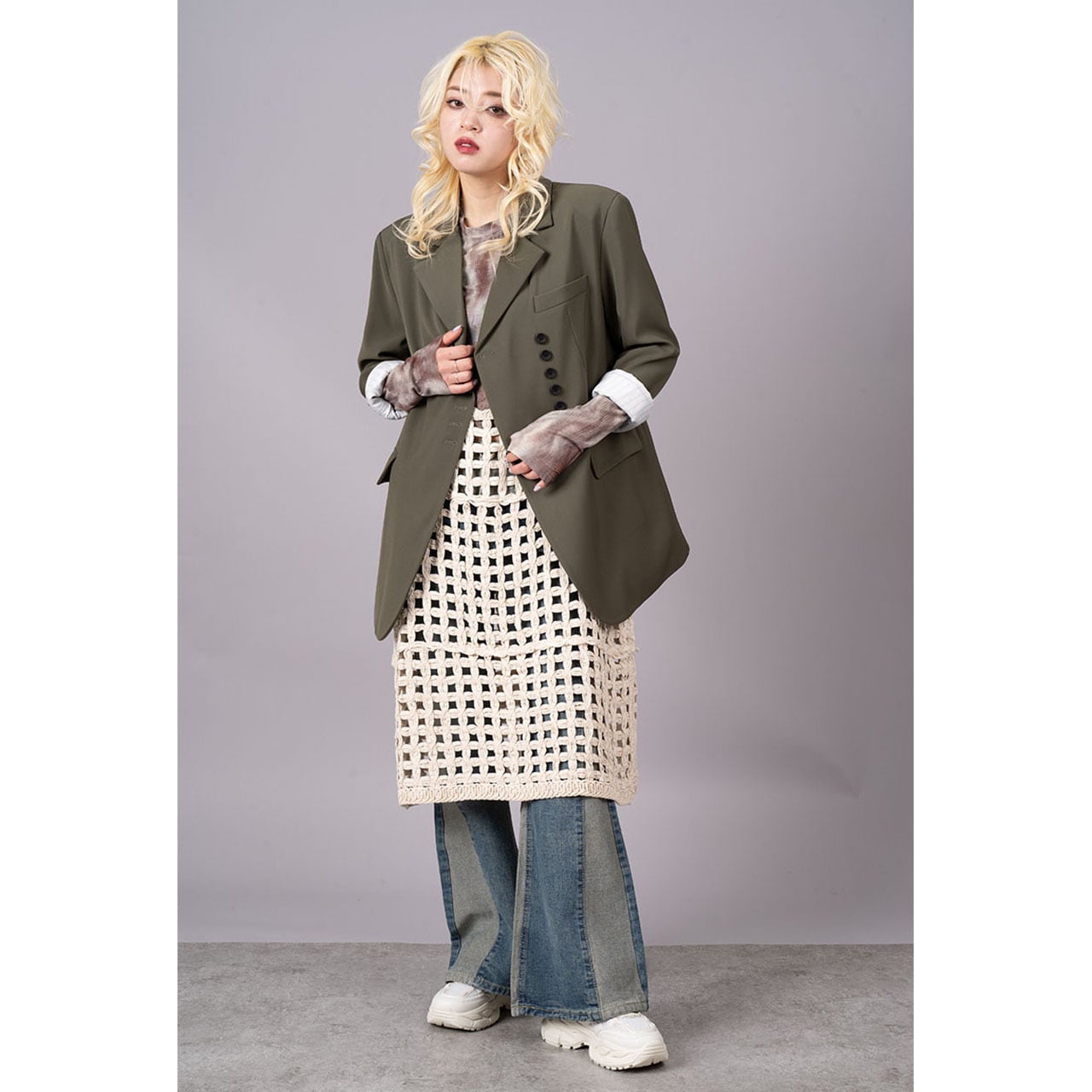 Bicolor Switching Denim Jeans | LITZY 公式オンラインストア