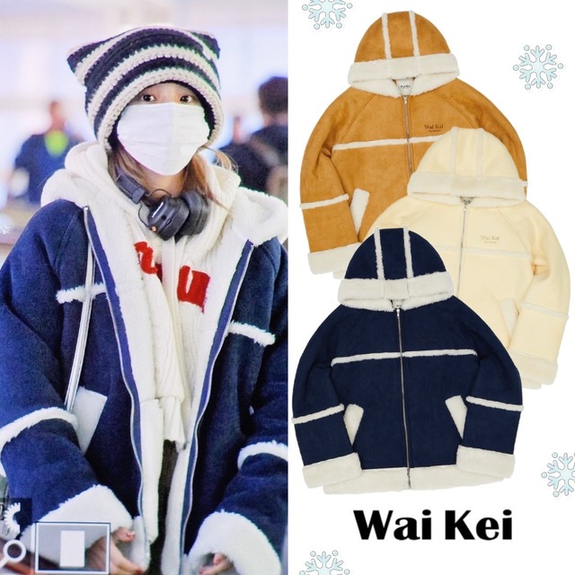 ★(G)I-DLE ウギ 着用！！【WAIKEI】Vegan hooded mustang coat - 3COLOR