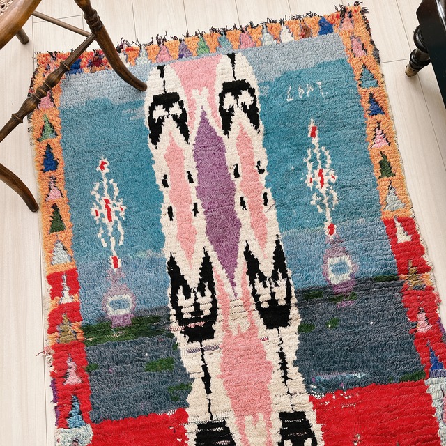 モロッコ ヴィンテージラグ MR010 | ブジャド | 93cm × 160cm