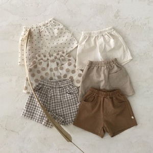 【BABY】夏作ベビー コットン リラックスショートパンツ
