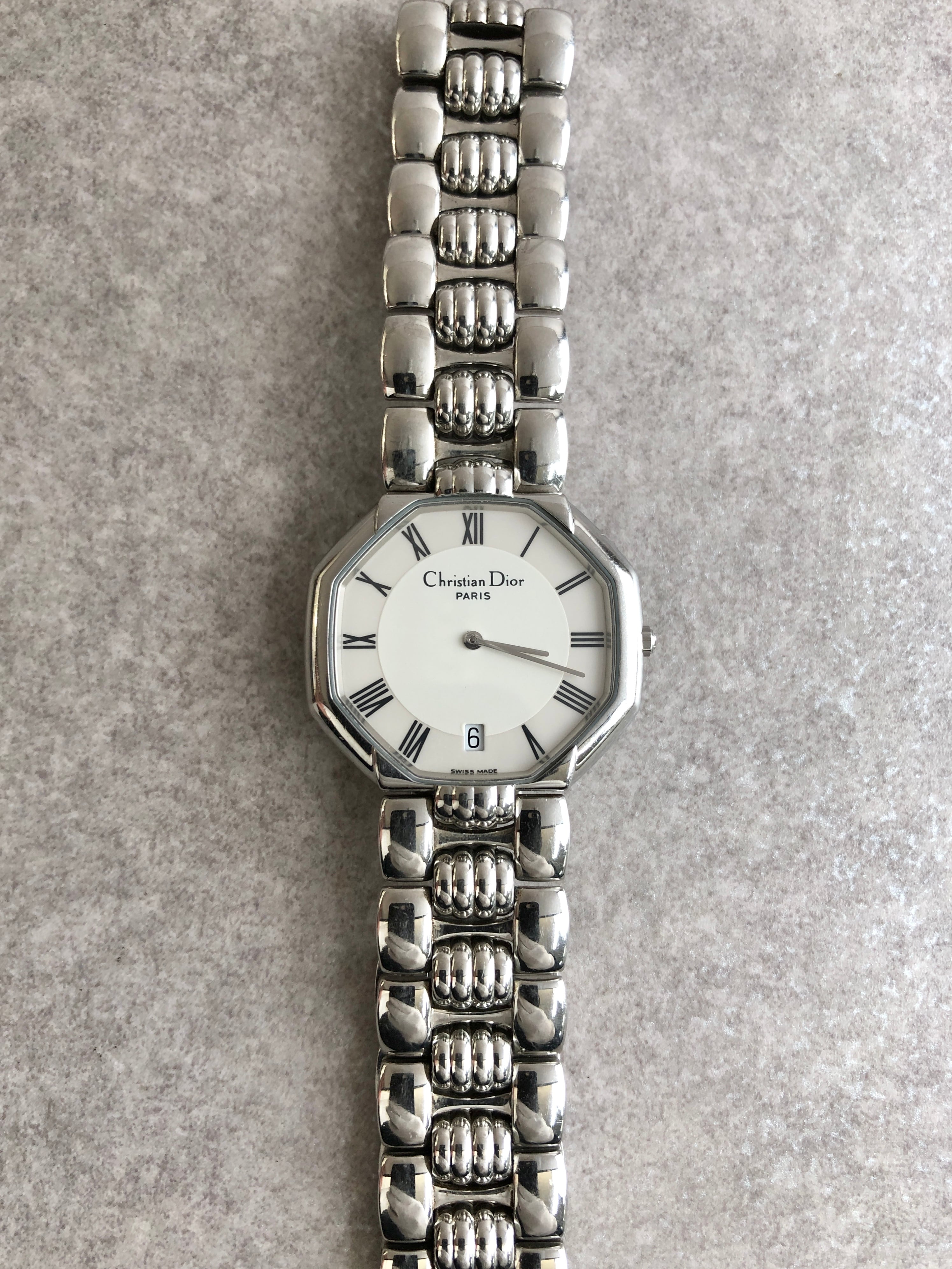 Christian Dior クリスチャン ディオール 腕時計 シルバー オクタゴン