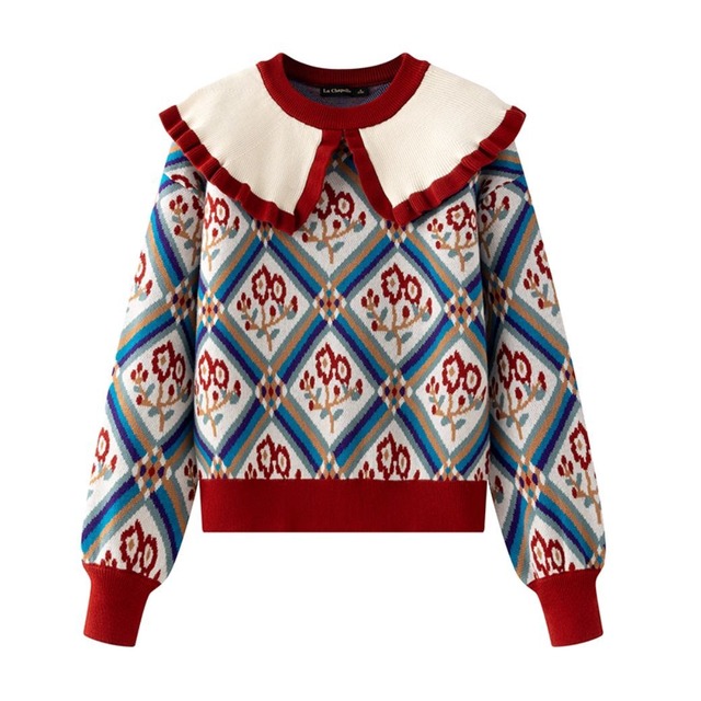 Romantic doll collar top