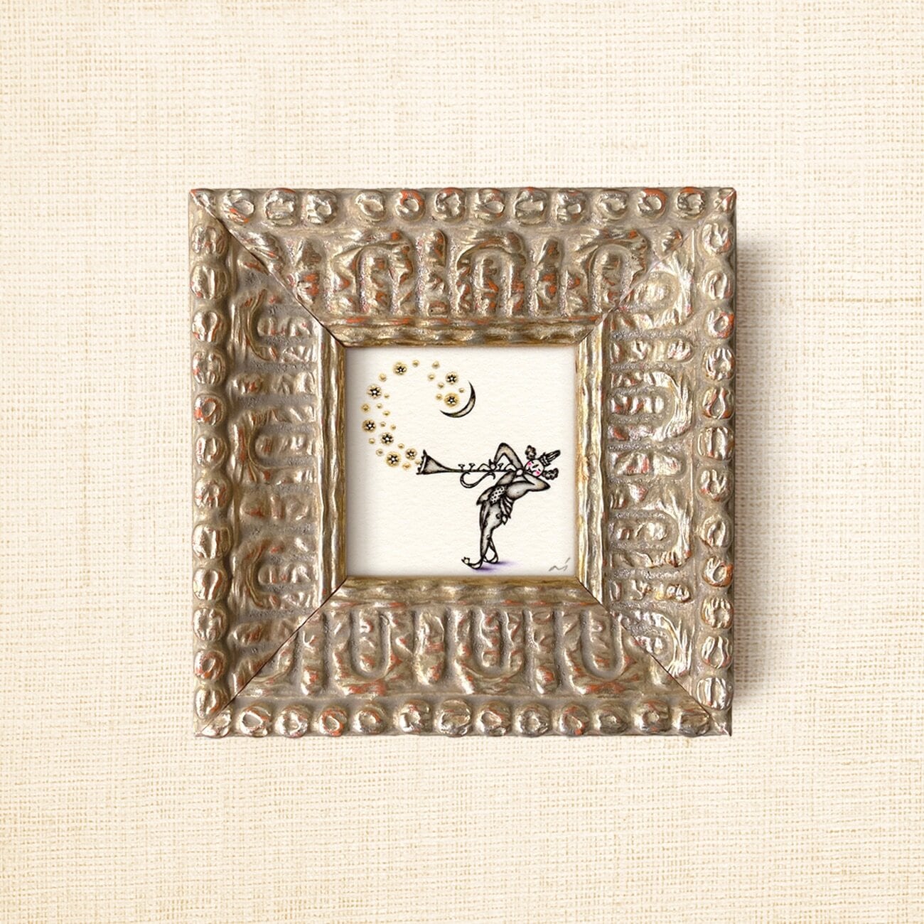 ミニ額縁 原画【 想いのたけを 】