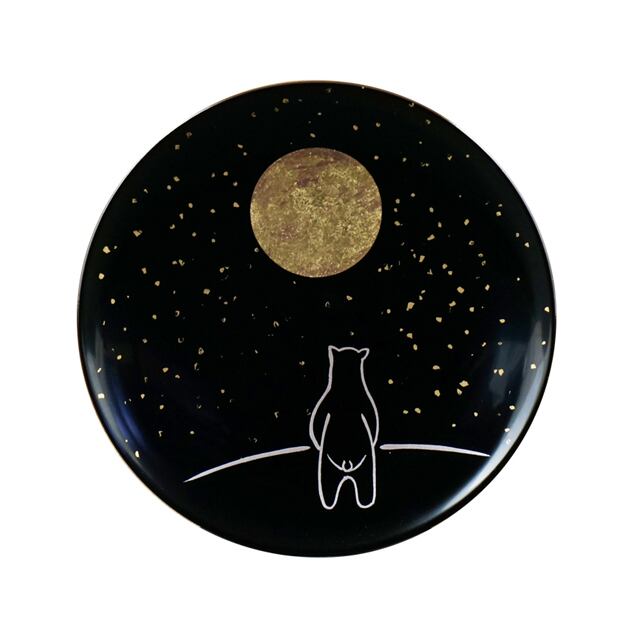 姫皿 月と北極くま | 太陽漆器 オンラインショップ