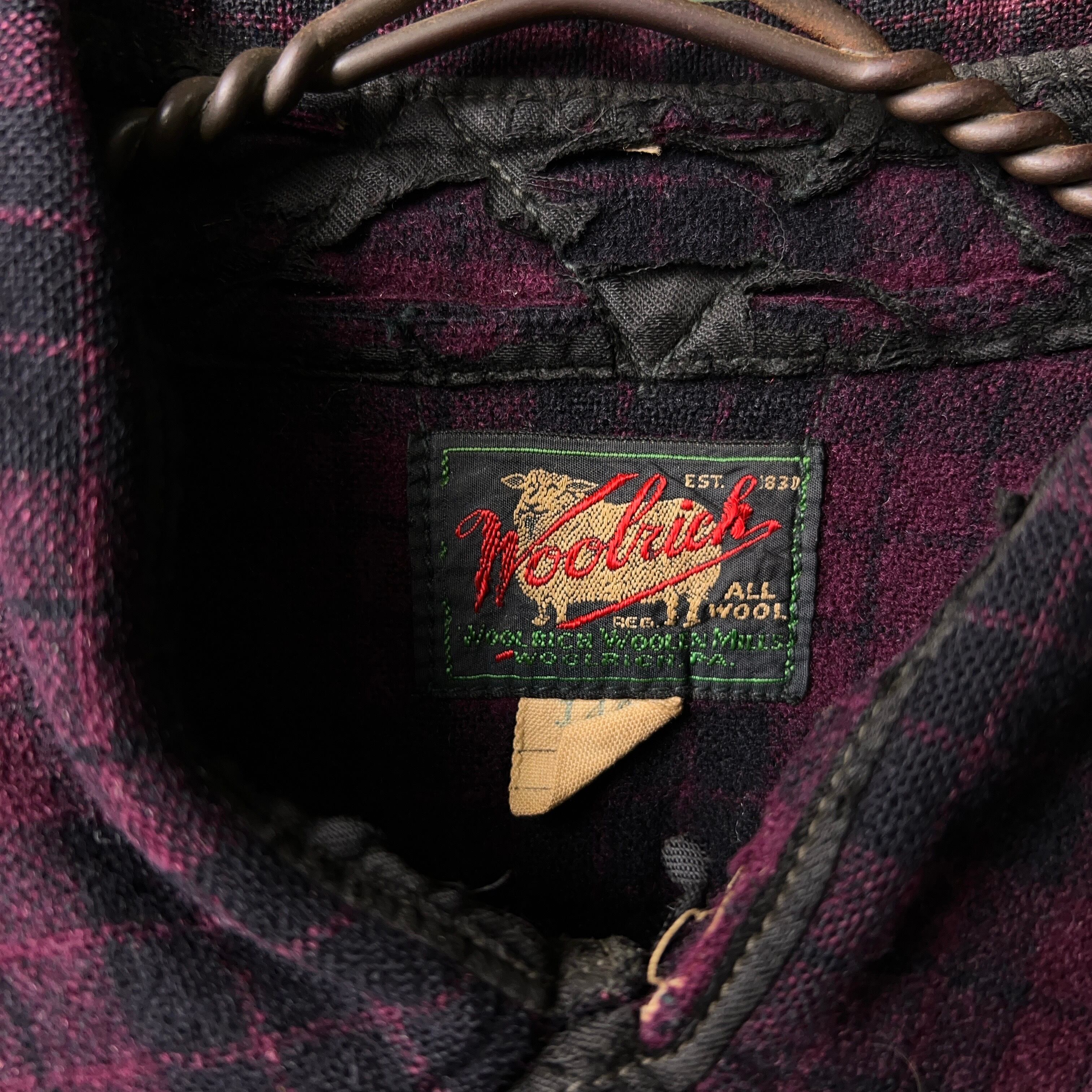 1940's Woolrich Plaid Wool Shirt 40年代 ウールリッチ チェック柄
