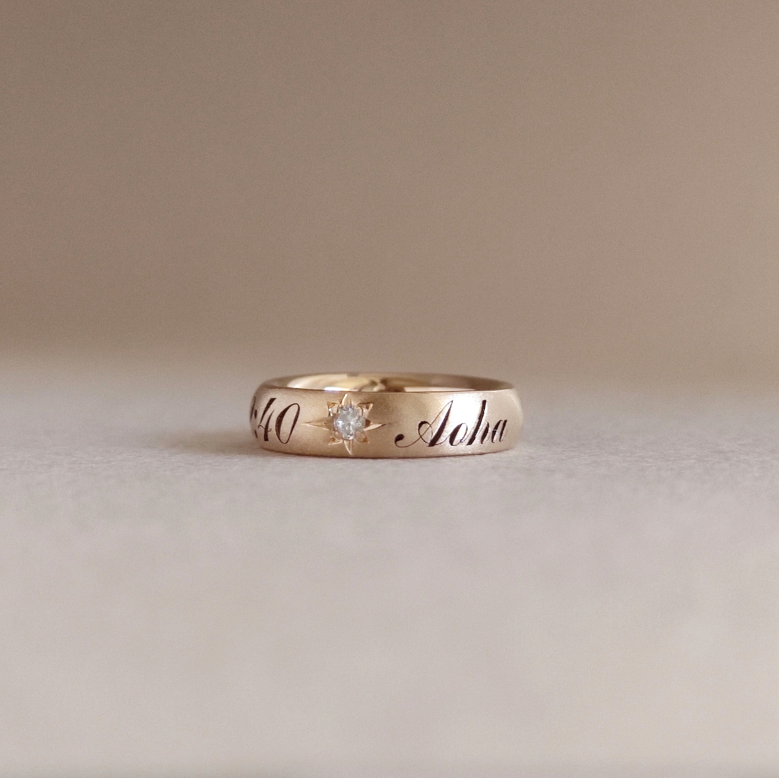 【Treasure】K10 / K18 誕生石 ベビーリング 誕生日お名前刻印 月齢カード付き