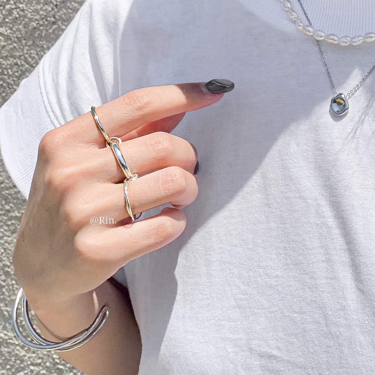 silver925 3way ring R095