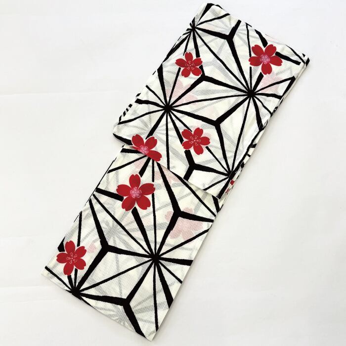 女性用 仕立て上がり 浴衣 単品 プレタ 綿 変り織り ゆかた レディース 黒 花 ブライトンベル 浴衣 レディース 女性浴衣 単品「黒×生成り 撫子と手鞠」Fサイズ 綿