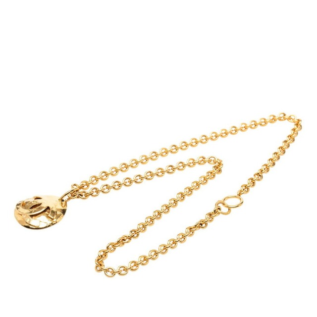シャネル ココマーク マトラッセ ヴィンテージ ロングネックレス ゴールド メッキ レディース CHANEL 【中古】