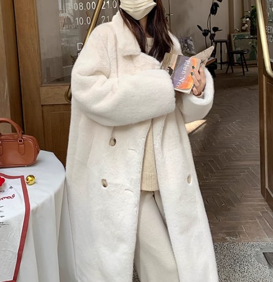 Max Mara マックスマーラ 白タグ 最高級 カシミヤ混 コート 40 極美品