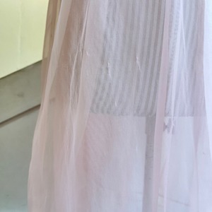 60's pink lace frill nighty gown